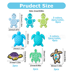 16Pcs 8 Styles Food Grade Eco-Friendly Silicone Beads&nbsp;SIL-HS0001-14