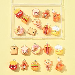 20Pcs 10 Styles Opaque Resin Imitation Food Pendants&nbsp;CRES-FS0001-24