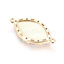 Brass Micro Pave Cubic Zirconia Links Connectors&nbsp;KK-I657-23G