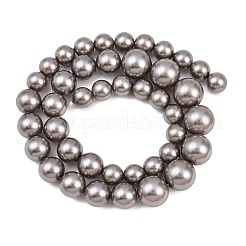 Electroplated Glass Pearl Graduated Beads Strands&nbsp;BSHE-C011-03E