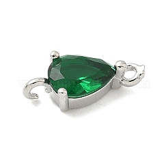 Brass Pave Cubic Zirconia Connector Charms&nbsp;KK-Z120-31P-01