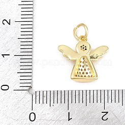 Brass Micro Pave Cubic Zirconia Pendants&nbsp;KK-F938-38G-02