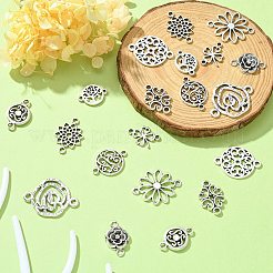 20Pcs 10 Styles Tibetan Style Alloy Connector Charms&nbsp;TIBE-YW0001-68