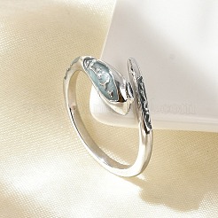 Brass Cubic Zirconia Cuff Rings for Women&nbsp;RJEW-S401-01P