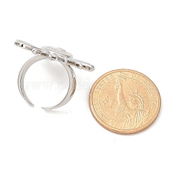 Brass Cuff Finger Rings for Women Men&nbsp;RJEW-U033-08P