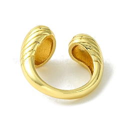 Brass Micro Pave Cubic Zirconia Open Cuff Rings&nbsp;RJEW-K256-24G