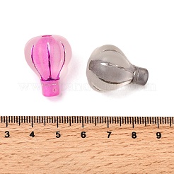 Spray Painted Transparent Acrylic Beads&nbsp;X-OACR-H054-14