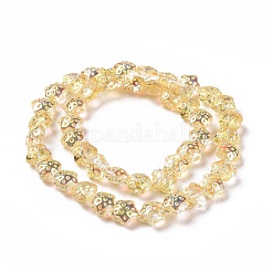 Transparent Electroplate Glass Beads Strands&nbsp;LS-GLAA-C025-01B