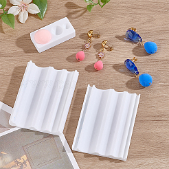 3Pcs Rectangle Plastic Clay Mold&nbsp;TOOL-WH0059-051B