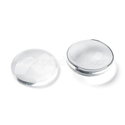 Transparent Glass Cabochons&nbsp;GGLA-R026-18mm