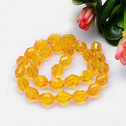 Faceted Polyhedron K9 Glass&nbsp;G-M190-13x10mm-08A