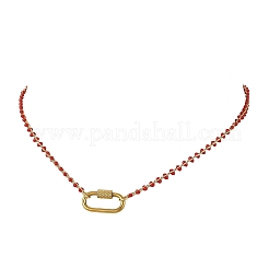 Handmade Enamel Beaded Necklaces&nbsp;NJEW-JN06628