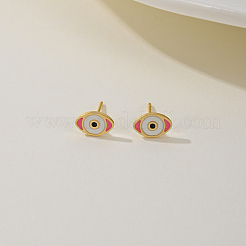 Elegant 201 Stainless Steel Enamel Evil Eye Stud Earrings&nbsp;AG3278-5