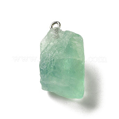 Raw Rough Natural Green Fluorite Pendants&nbsp;G-A028-01C