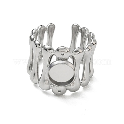 304 Stainless Steel Cuff Ring Components&nbsp;SA-CBA37BC-18A-P