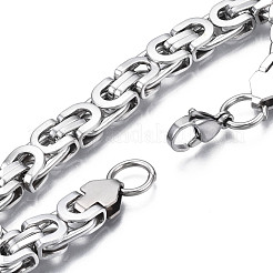 Non-Tarnish 201 Stainless Steel Byzantine Chain Bracelets&nbsp;BJEW-S057-76