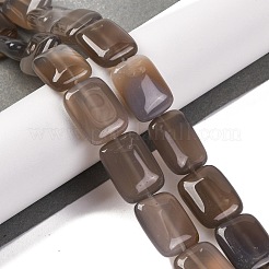 Natural Gray Agate Beads Strands&nbsp;G-T047-B24-01