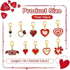 10Pcs Alloy Enamel Pendants&nbsp;HJEW-YW00511