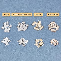 32PCS 2 Style 304 Stainless Steel Box Clasps&nbsp;STAS-UN0025-06