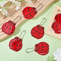 11Pcs PVC Plastic Ladybug Pendant Decorations&nbsp;HJEW-SC0003-22