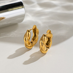 Twist 304 Stainless Steel Hoop Earrings for Women&nbsp;HD0403
