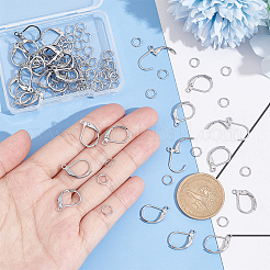 40Pcs 201 Stainless Steel Leverback Earrings Findings&nbsp;STAS-UN0041-84