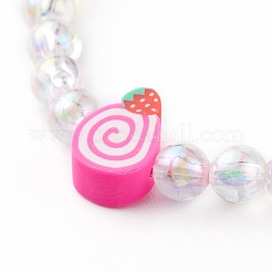 Transparent Acrylic Beaded Stretch Kids Bracelets&nbsp;BJEW-JB06324-01