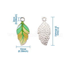 Alloy Enamel Pendants&nbsp;PALLOY-TAC0009-25P-D