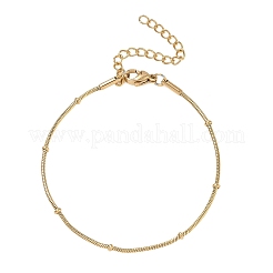 304 Stainless Steel Rondelle Round Snake Chain Bracelets&nbsp;SA-CBA2696-18G