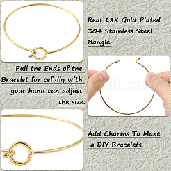 6Pcs 304 Stainless Steel Bangle Making&nbsp;STAS-BBC0008-05A