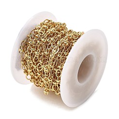 Brass Textured Oval Link Chains&nbsp;CHC-C014-15G