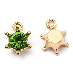Golden Plated Alloy Crown Charms&nbsp;ALRI-L050-01M