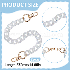 2Pcs Acrylic Phone Hand Strap Chains&nbsp;HJEW-DR0001-15