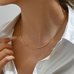 Simple Brass Twisted Bar Link Chain Necklaces for Women&nbsp;WX2955-3