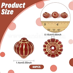 60Pcs Plating Acrylic Beads&nbsp;OACR-YW0003-92