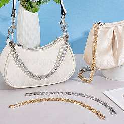 4Pcs 2 Colors Aluminum Curb Chain Bag Shoulder Straps&nbsp;FIND-PH0028-65