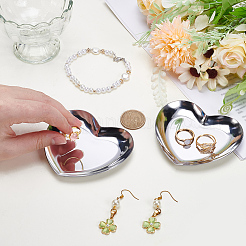 2Pcs 430 Stainless Steel Display Trays for Key Jewelry&nbsp;ODIS-SP0001-12P