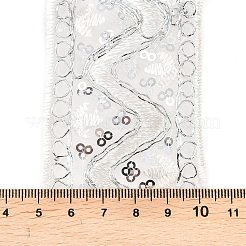 10 Yards Polyester Embroidery Lace Ribbon with Paillette&nbsp;PW-WG94215-04