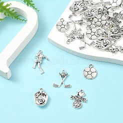 35Pcs 5 Styles Tibetan Style Zinc Alloy Pendants&nbsp;TIBEP-YW0001-95