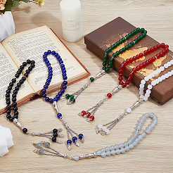6Pcs 6 Colors Prayer Rosary Bracelets&nbsp;BJEW-PH0004-61