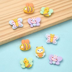 20Pcs 5 Styles Opaque Resin Insect Cabochons&nbsp;RESI-YW0001-51