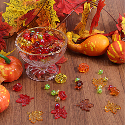 DIY Thanksgiving Day Leaf Acorn Round Jewelry Making Finding Kits&nbsp;FIND-SP0001-97