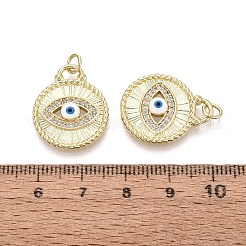 Brass Micro Pave Cubic Zirconia Pendants&nbsp;KK-N287-42G-02