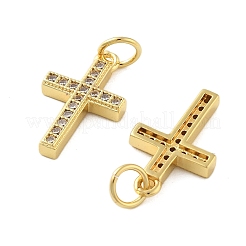 Brass Micro Pave Cubic Zirconia Pendants&nbsp;X1-KK-C092-21B-G