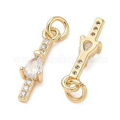 SHEGRACE Brass Micro Pave Cubic Zirconia Pendants&nbsp;XGRQ3D809-512G