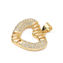 Brass Micro Pave Cubic Zirconia Pendants&nbsp;KK-D426-21E-G