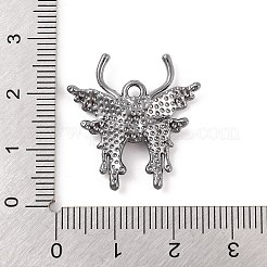 Brass Micro Pave Clear Cubic Zirconia Pendants&nbsp;LS-ZIRC-I067-03B-01