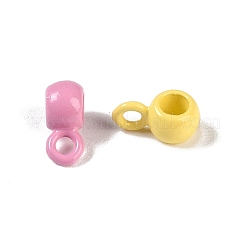 Spray Paint Alloy Pendant Tube Bails&nbsp;PALLOY-H145-03