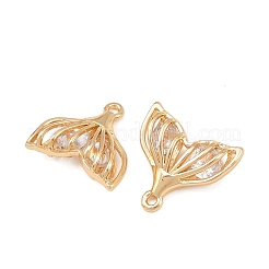 Brass with Cubic Zirconia Pendants&nbsp;KK-K407-49G