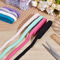 8Pcs 8 Colors Flat Nylon Lace Trim&nbsp;OCOR-BC0009-42
